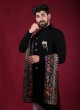 Jute Silk Black Color Indowestern In Black color